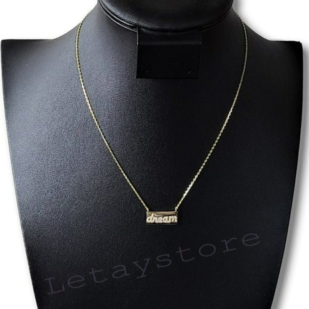 NWT STELLA PICCIOTTO 14k Gold Plated "Dream" Necklace